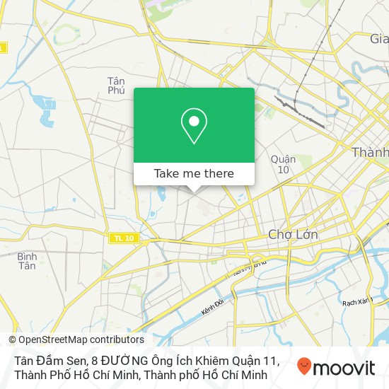 Bản đồ Tân Đầm Sen, 8 ĐƯỜNG Ông Ích Khiêm Quận 11, Thành Phố Hồ Chí Minh