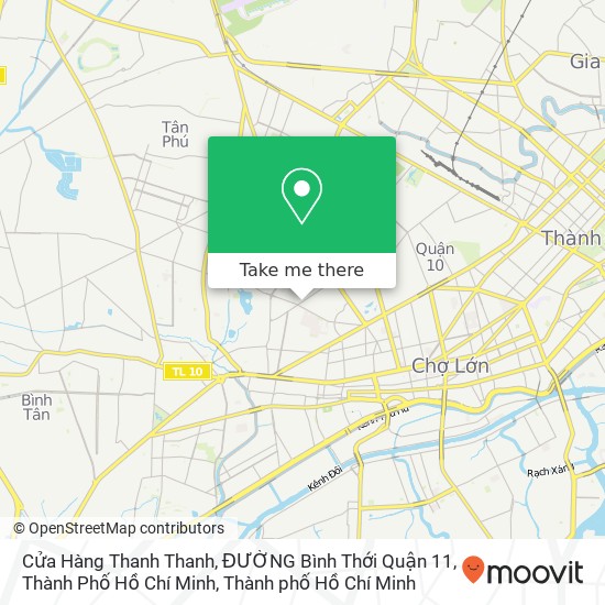 Bản đồ Cửa Hàng Thanh Thanh, ĐƯỜNG Bình Thới Quận 11, Thành Phố Hồ Chí Minh