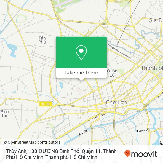 Bản đồ Thùy Anh, 100 ĐƯỜNG Bình Thới Quận 11, Thành Phố Hồ Chí Minh