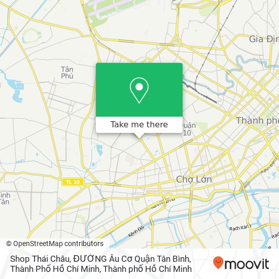 Bản đồ Shop Thái Châu, ĐƯỜNG Âu Cơ Quận Tân Bình, Thành Phố Hồ Chí Minh