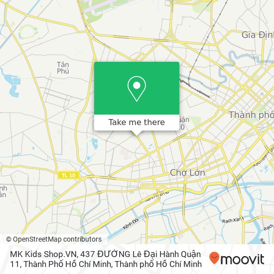 Bản đồ MK Kids Shop.VN, 437 ĐƯỜNG Lê Đại Hành Quận 11, Thành Phố Hồ Chí Minh