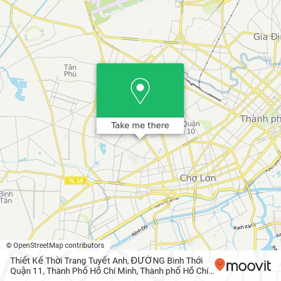 Bản đồ Thiết Kế Thời Trang Tuyết Anh, ĐƯỜNG Bình Thới Quận 11, Thành Phố Hồ Chí Minh