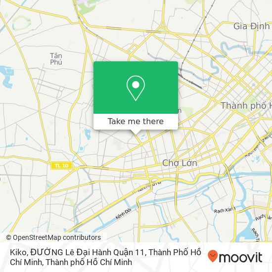 Bản đồ Kiko, ĐƯỜNG Lê Đại Hành Quận 11, Thành Phố Hồ Chí Minh