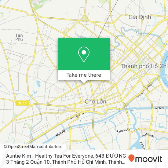 Bản đồ Auntie Kim - Healthy Tea For Everyone, 643 ĐƯỜNG 3 Tháng 2 Quận 10, Thành Phố Hồ Chí Minh