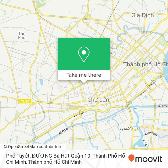 Bản đồ Phở Tuyết, ĐƯỜNG Bà Hạt Quận 10, Thành Phố Hồ Chí Minh
