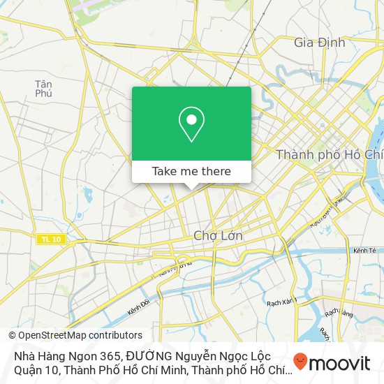 Bản đồ Nhà Hàng Ngon 365, ĐƯỜNG Nguyễn Ngọc Lộc Quận 10, Thành Phố Hồ Chí Minh