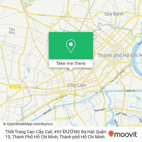 Bản đồ Thời Trang Cao Cấp Cali, 493 ĐƯỜNG Bà Hạt Quận 10, Thành Phố Hồ Chí Minh