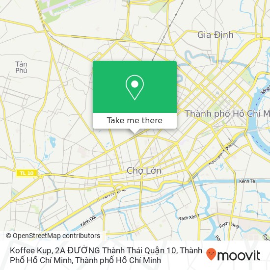 Bản đồ Koffee Kup, 2A ĐƯỜNG Thành Thái Quận 10, Thành Phố Hồ Chí Minh