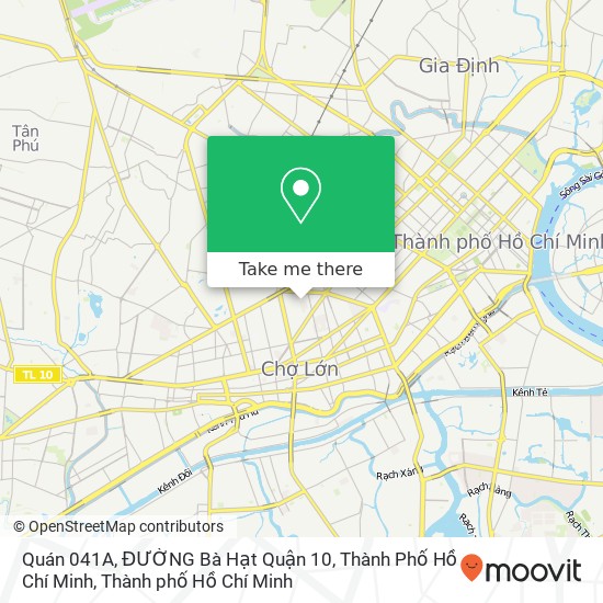 Bản đồ Quán 041A, ĐƯỜNG Bà Hạt Quận 10, Thành Phố Hồ Chí Minh