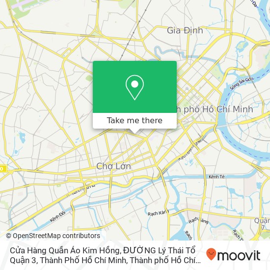 Bản đồ Cửa Hàng Quần Áo Kim Hồng, ĐƯỜNG Lý Thái Tổ Quận 3, Thành Phố Hồ Chí Minh