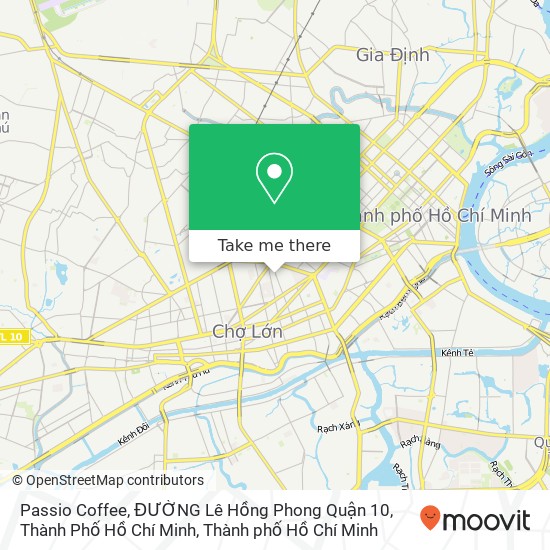 Bản đồ Passio Coffee, ĐƯỜNG Lê Hồng Phong Quận 10, Thành Phố Hồ Chí Minh