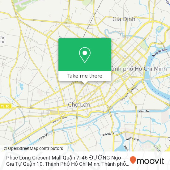 Bản đồ Phúc Long Cresent Mall Quận 7, 46 ĐƯỜNG Ngô Gia Tự Quận 10, Thành Phố Hồ Chí Minh