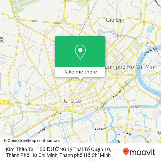 Bản đồ Kim Thần Tài, 155 ĐƯỜNG Lý Thái Tổ Quận 10, Thành Phố Hồ Chí Minh
