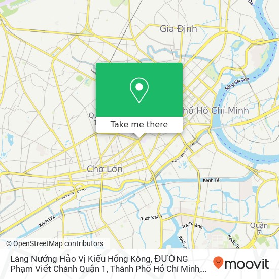 Bản đồ Làng Nướng Hảo Vị Kiểu Hồng Kông, ĐƯỜNG Phạm Viết Chánh Quận 1, Thành Phố Hồ Chí Minh