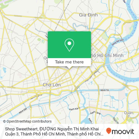 Bản đồ Shop Sweetheart, ĐƯỜNG Nguyễn Thị Minh Khai Quận 3, Thành Phố Hồ Chí Minh