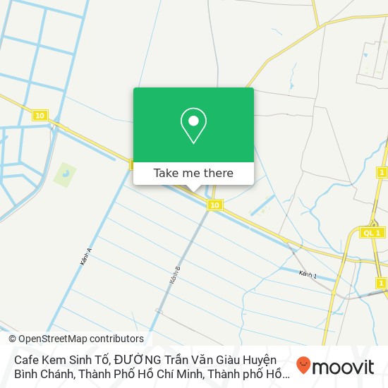 Bản đồ Cafe Kem Sinh Tố, ĐƯỜNG Trần Văn Giàu Huyện Bình Chánh, Thành Phố Hồ Chí Minh