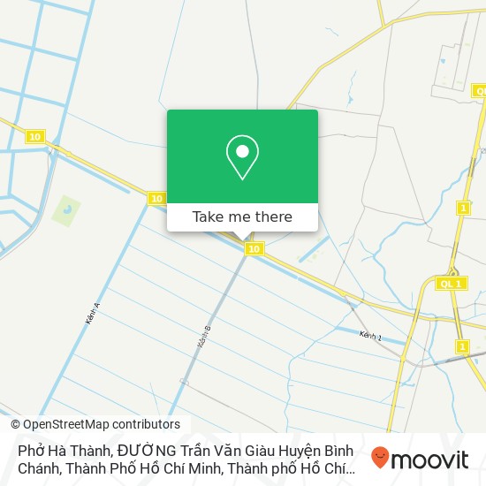 Bản đồ Phở Hà Thành, ĐƯỜNG Trần Văn Giàu Huyện Bình Chánh, Thành Phố Hồ Chí Minh