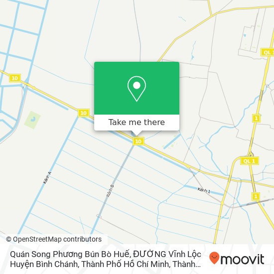 Bản đồ Quán Song Phương Bún Bò Huế, ĐƯỜNG Vĩnh Lộc Huyện Bình Chánh, Thành Phố Hồ Chí Minh
