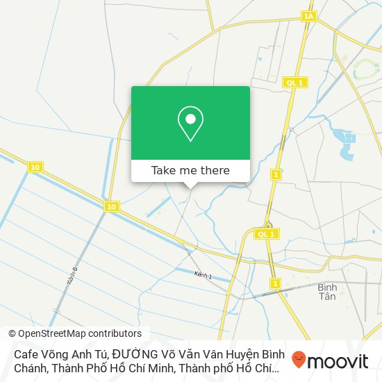 Bản đồ Cafe Võng Anh Tú, ĐƯỜNG Võ Văn Vân Huyện Bình Chánh, Thành Phố Hồ Chí Minh