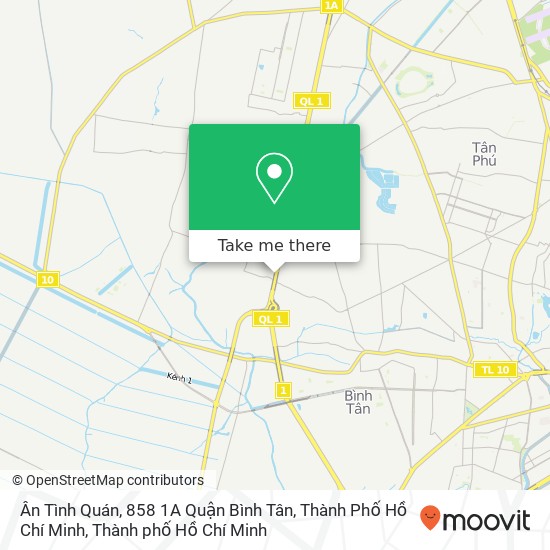 Bản đồ Ân Tình Quán, 858 1A Quận Bình Tân, Thành Phố Hồ Chí Minh