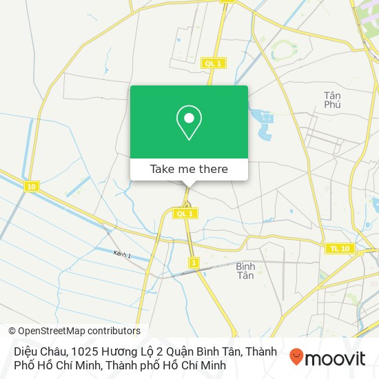 Bản đồ Diệu Châu, 1025 Hương Lộ 2 Quận Bình Tân, Thành Phố Hồ Chí Minh