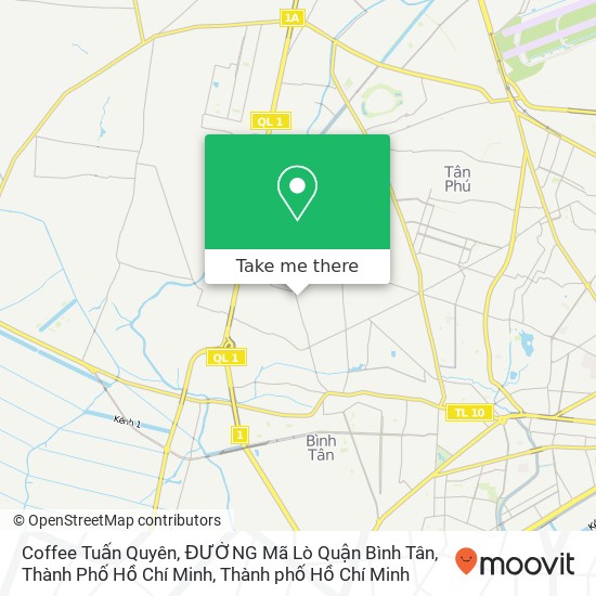 Bản đồ Coffee Tuấn Quyên, ĐƯỜNG Mã Lò Quận Bình Tân, Thành Phố Hồ Chí Minh