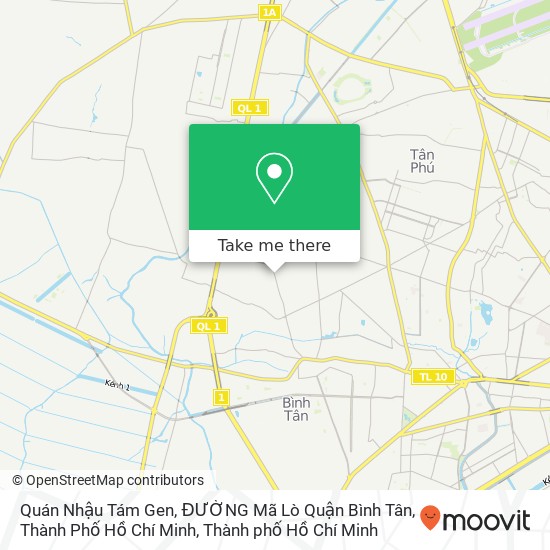 Bản đồ Quán Nhậu Tám Gen, ĐƯỜNG Mã Lò Quận Bình Tân, Thành Phố Hồ Chí Minh