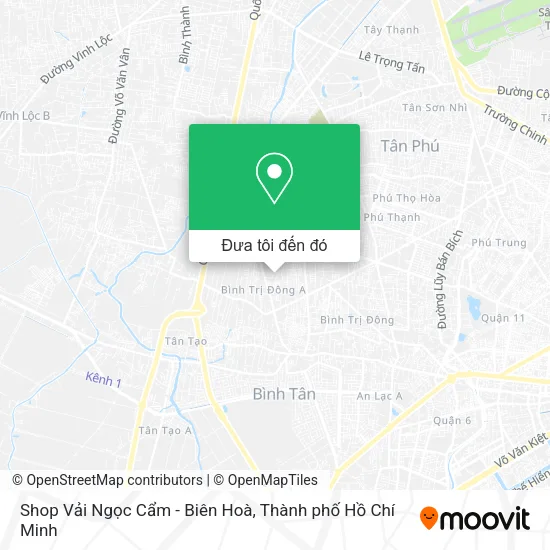 Bản đồ Shop Vải Ngọc Cẩm - Biên Hoà