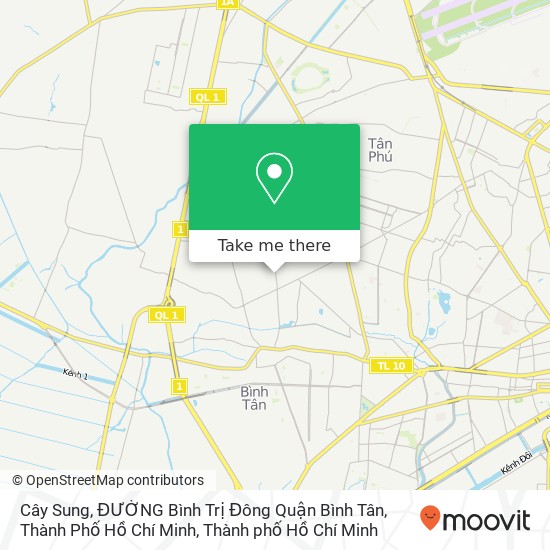 Bản đồ Cây Sung, ĐƯỜNG Bình Trị Đông Quận Bình Tân, Thành Phố Hồ Chí Minh