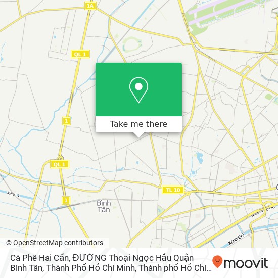 Bản đồ Cà Phê Hai Cẩn, ĐƯỜNG Thoại Ngọc Hầu Quận Bình Tân, Thành Phố Hồ Chí Minh