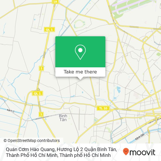 Bản đồ Quán Cơm Hào Quang, Hương Lộ 2 Quận Bình Tân, Thành Phố Hồ Chí Minh