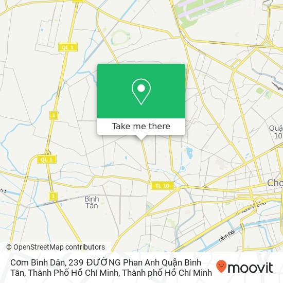 Bản đồ Cơm Bình Dân, 239 ĐƯỜNG Phan Anh Quận Bình Tân, Thành Phố Hồ Chí Minh