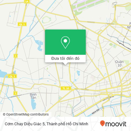 Bản đồ Cơm Chay Diệu Giác 5, 214 ĐƯỜNG Hòa Bình Quận Tân Phú, Thành Phố Hồ Chí Minh