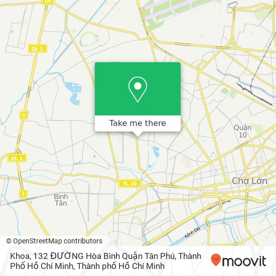 Bản đồ Khoa, 132 ĐƯỜNG Hòa Bình Quận Tân Phú, Thành Phố Hồ Chí Minh