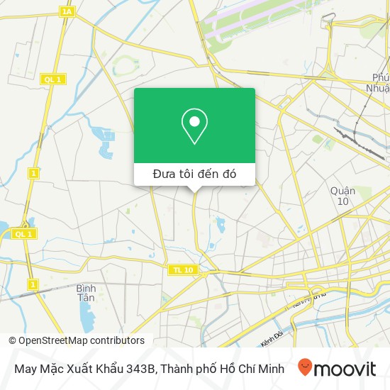 Bản đồ May Mặc Xuất Khẩu 343B, 343B ĐƯỜNG Lũy Bán Bích Quận Tân Phú, Thành Phố Hồ Chí Minh