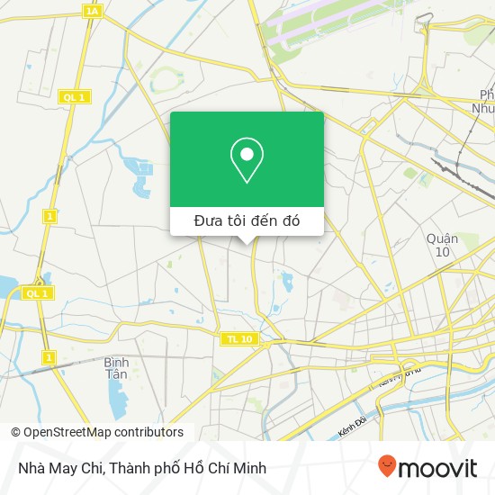 Bản đồ Nhà May Chi, ĐƯỜNG Nguyễn Mỹ Ca Quận Tân Phú, Thành Phố Hồ Chí Minh