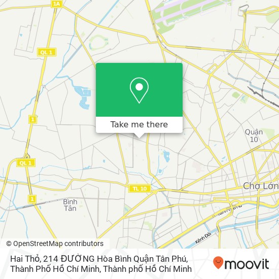 Bản đồ Hai Thỏ, 214 ĐƯỜNG Hòa Bình Quận Tân Phú, Thành Phố Hồ Chí Minh