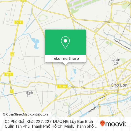 Bản đồ Cà Phê Giải Khát 227, 227 ĐƯỜNG Lũy Bán Bích Quận Tân Phú, Thành Phố Hồ Chí Minh