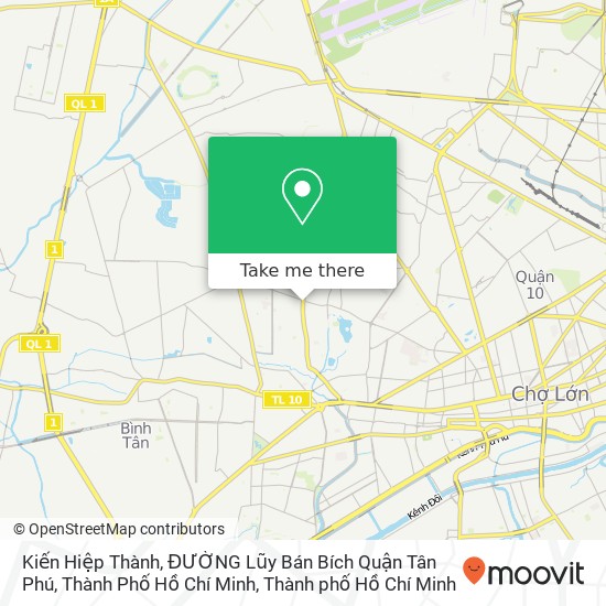 Bản đồ Kiến Hiệp Thành, ĐƯỜNG Lũy Bán Bích Quận Tân Phú, Thành Phố Hồ Chí Minh