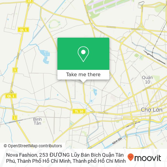 Bản đồ Nova Fashion, 253 ĐƯỜNG Lũy Bán Bích Quận Tân Phú, Thành Phố Hồ Chí Minh