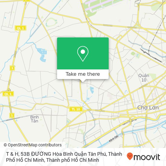 Bản đồ T & H, 53B ĐƯỜNG Hòa Bình Quận Tân Phú, Thành Phố Hồ Chí Minh