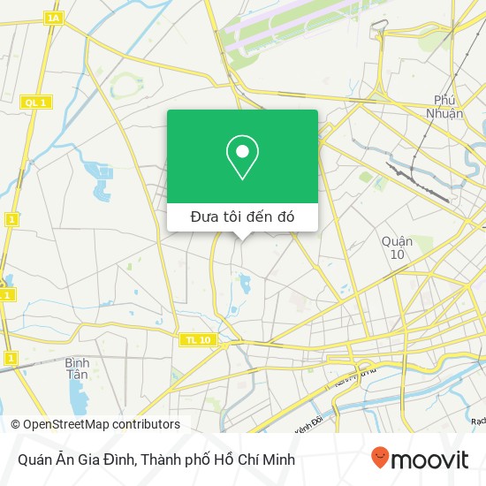 Bản đồ Quán Ăn Gia Đình, ĐƯỜNG Khuông Việt Quận Tân Phú, Thành Phố Hồ Chí Minh