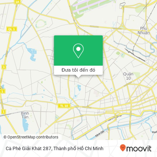 Bản đồ Cà Phê Giải Khát 287, ĐƯỜNG Khuông Việt Quận Tân Phú, Thành Phố Hồ Chí Minh