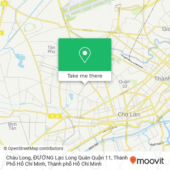 Bản đồ Châu Long, ĐƯỜNG Lạc Long Quân Quận 11, Thành Phố Hồ Chí Minh