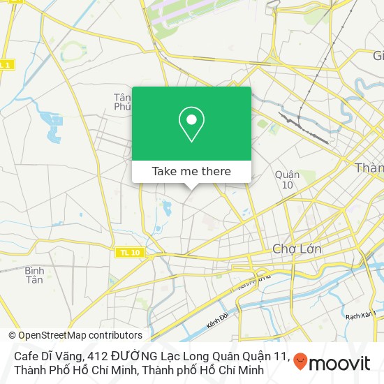 Bản đồ Cafe Dĩ Vãng, 412 ĐƯỜNG Lạc Long Quân Quận 11, Thành Phố Hồ Chí Minh