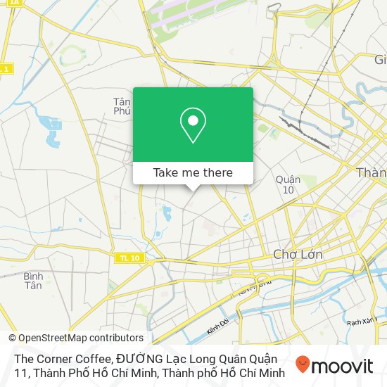 Bản đồ The Corner Coffee, ĐƯỜNG Lạc Long Quân Quận 11, Thành Phố Hồ Chí Minh