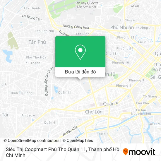 Bản đồ Siêu Thị Coopmart Phú Thọ Quận 11