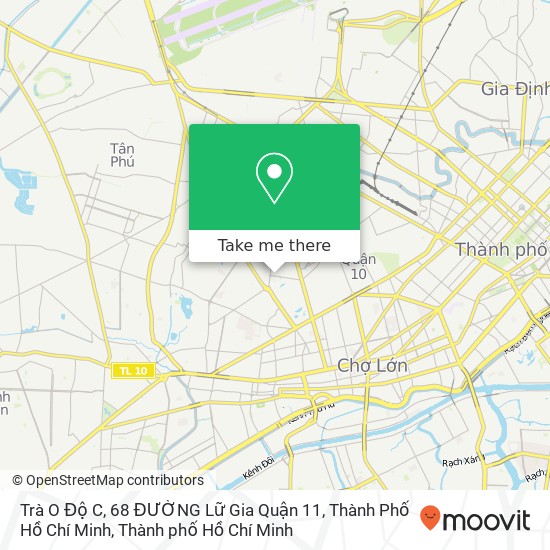 Bản đồ Trà O Độ C, 68 ĐƯỜNG Lữ Gia Quận 11, Thành Phố Hồ Chí Minh