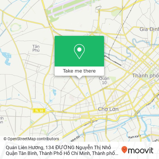 Bản đồ Quán Liên Hương, 134 ĐƯỜNG Nguyễn Thị Nhỏ Quận Tân Bình, Thành Phố Hồ Chí Minh
