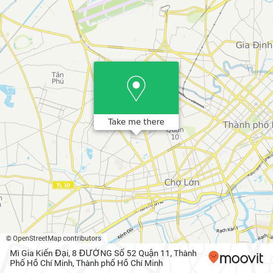 Bản đồ Mì Gia Kiến Đại, 8 ĐƯỜNG Số 52 Quận 11, Thành Phố Hồ Chí Minh